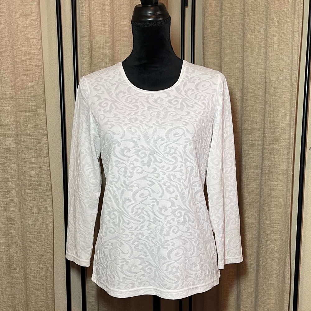 Bright White Brocade Rafael Top